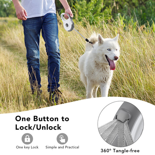 Retractable Reflective Dog Walking Tractor Leash