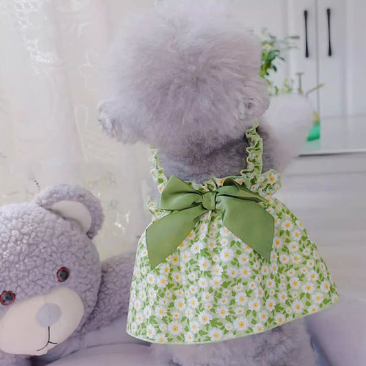 Pet Fashion Spring Floral Mini Frock