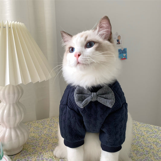 Elegant VIntage Pet Bow Sweater